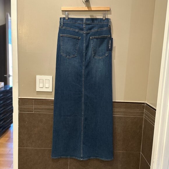 Ramy Brook Madalyn High-Rise Front-Slit Denim Maxi Skirt (Medium Wash Denim) - Picture 8 of 16